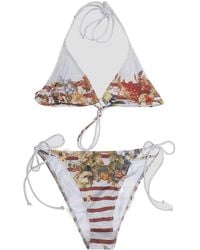 Jean Paul Gaultier - Printed String Bikini Set - Lyst