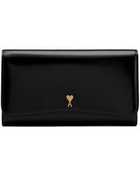 Ami Paris - Logo Plaque Press-Stud Fastened Wallet - Lyst