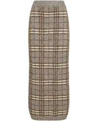 Brunello Cucinelli - Dazzling Mohair Prince Of Wales Knit Skirt - Lyst