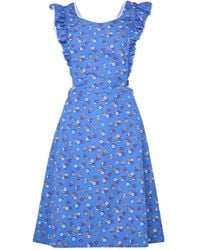 Miu Miu - Printed Poplin Dress - Lyst