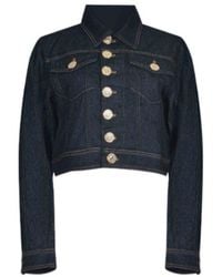 Dondup - Cropped Buttoned Denim Jacket - Lyst