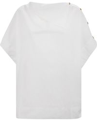 Soeur - Button-Sleeve Boat-Neck T-Shirt - Lyst