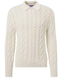 Ralph Lauren - Cable-Knit Cotton-Blend Sweater - Lyst