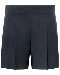 Max Mara - Pleated Virgin-Wool Shorts - Lyst