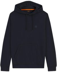 BOSS - Boss Logo Patch Drawstring Hoodie - Lyst