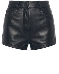 Norma Kamali - Faux-Leather Mini Shorts - Lyst