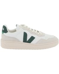 Veja - V-90 Lace-Up Sneakers - Lyst