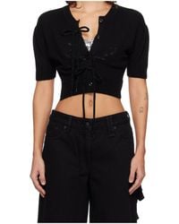 Simone Rocha - Short-Sleeved Cashmere Cardigan - Lyst