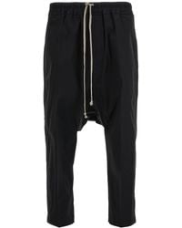 Rick Owens - Drawstring Cropped Trousers - Lyst