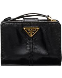 Prada - Small Leather Wallet - Lyst