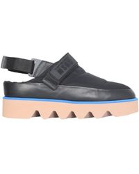 MSGM - Logo Embossed Open Back Sandals - Lyst