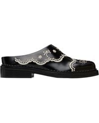 Simone Rocha - Embroidered Leather Mules - Lyst