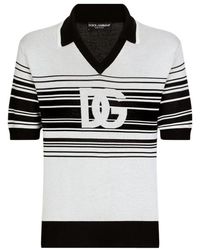 Dolce & Gabbana - Silk Polo Shirt - Lyst