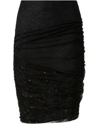 Pinko - Patchwork-Effect Lace Pencil Skirt - Lyst