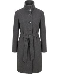 Pinko - Belted Button-Down Coat - Lyst