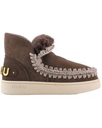 Mou - New Eskimo Braided-Detail Ankle Boots - Lyst