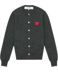 COMME DES GARÇONS PLAY - Wool Cardigan With Heart - Lyst
