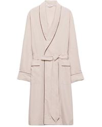 Prada - Cotton Blend Robe Coat - Lyst