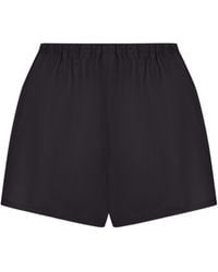 Prada - Elastic Waist Wide-Leg Shorts - Lyst