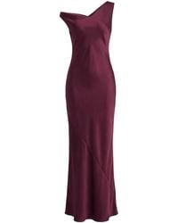 Norma Kamali - Draped Asymmetric Long Dress - Lyst