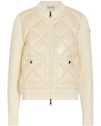 Moncler - Quilted Cotton And Nylon Cardigan - Lyst