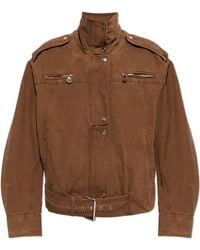 Blumarine - Zipped Belted Jacket - Lyst