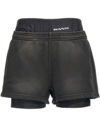 Alexander Wang - Layered Elasticated-Waist Shorts - Lyst