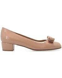 Ferragamo - Logo Detailed Slip-On Pumps - Lyst
