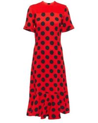 Marni - Polka Dot Cady Midi Dress - Lyst