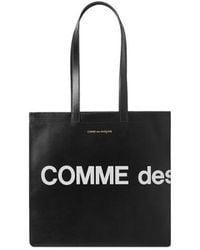 Comme des Garçons - Logo-Print Leather Tote Bag - Lyst