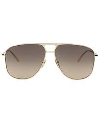 Gucci - Eyewear Double Bridge Aviator Sunglasses - Lyst
