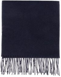 Brioni - Logo-Embroidered Knitted Scarf - Lyst