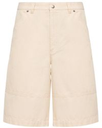 Moncler - Linen Cotton Gabardine Cargo Shorts - Lyst