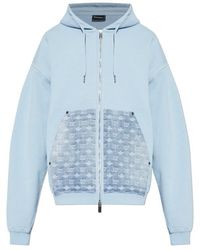 DSquared² - Monogram Denim Pocket Hoodie - Lyst