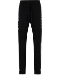 Moncler - Logo-Trim Knitted Sweatpants - Lyst