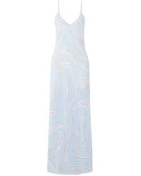 PUCCI - Printed Silk Crepe De Chine Maxi Dress - Lyst