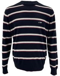Armani Jeans - Round-Collar And Long-Sleeved Sweater - Lyst