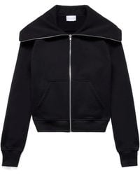 7 For All Mankind - High-Neck Zip-Up Hoodie - Lyst