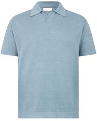 Roberto Collina - Linen Knit Polo Shirt - Lyst