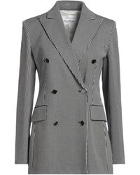 Max Mara - Double-Breasted Striped Suit Jacket - Lyst