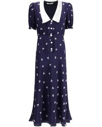 Alessandra Rich - Dress With Decorative Print - Lyst