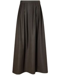 Giuliva Heritage - Checked Herringbone Wool Midi Skirt - Lyst