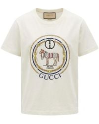 Gucci - Cotton Jersey T-Shirt With Interlocking G - Lyst