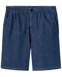 A.P.C. - Elastic-Waist Denim Shorts - Lyst