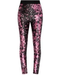 Versace Jeans Couture - Couture Logo Waistband Printed Leggings - Lyst