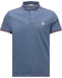 Moncler - Logo Patch Short-Sleeved Polo Shirt - Lyst