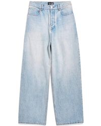 Balenciaga - Logo Patch Baggy Jeans - Lyst