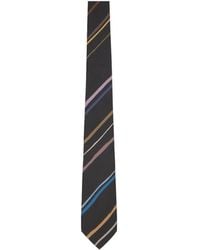 Paul Smith - Diagonal Painted Stripe Pointed Tie - Lyst