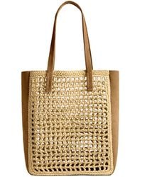 KHAITE - Small Zoe Woven-Panel Tote Bag - Lyst