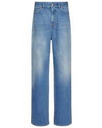 Valentino - Archive 1985 Print Washed Denim Jeans - Lyst